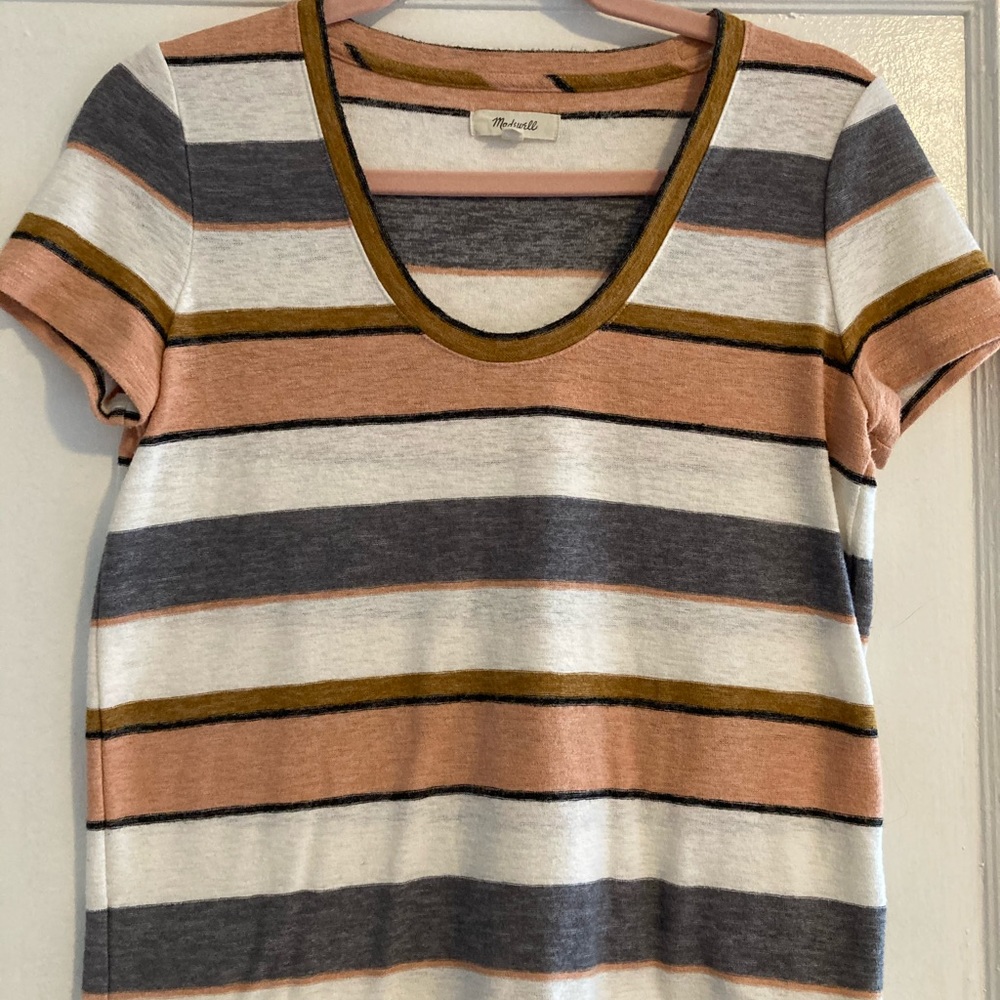 Madewell scoopneck stripe tee xs